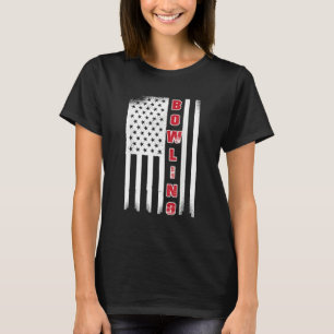 Bowling USA flag bowling team bowling ball T-Shirt