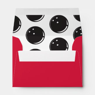 Bowling Vintage Printed Envelope - Red