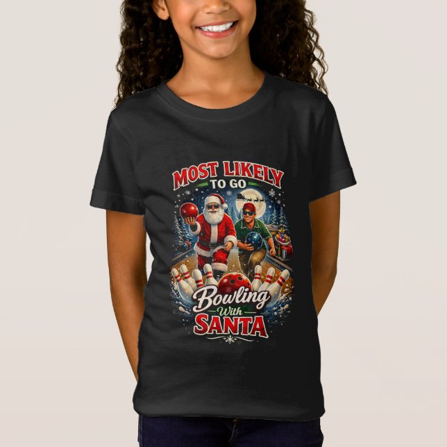 Bowling with Santa T-Shirt (Front)