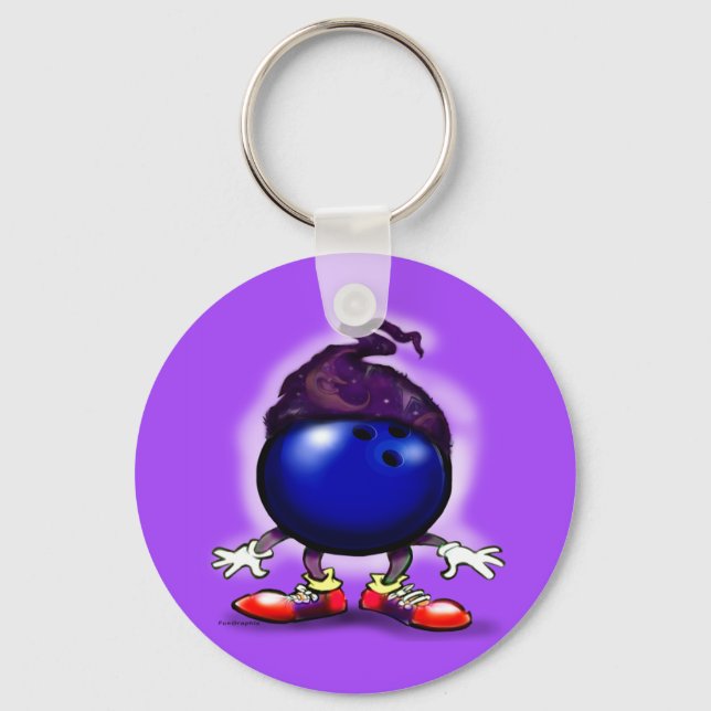 Bowling Wizard Key Ring (Front)