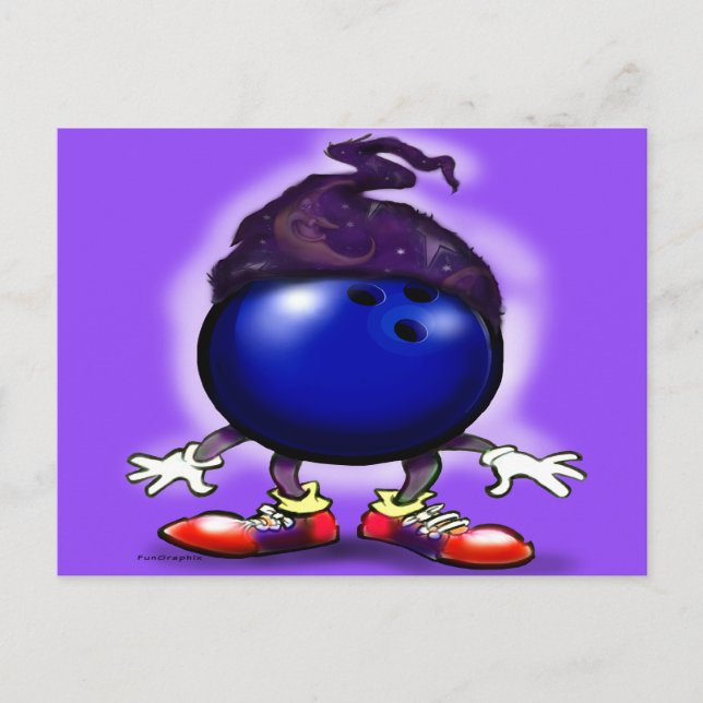 Bowling Wizard Postcard (Front)