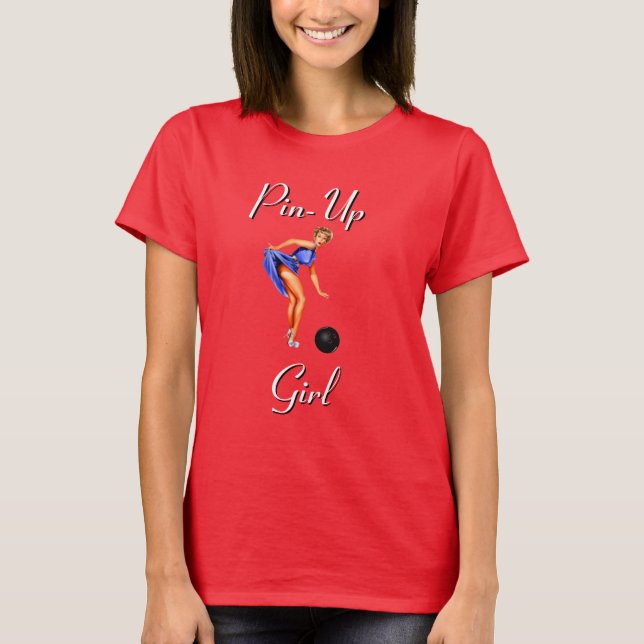 Bowling women's Sportswear Pin-Up Girl Custom T-Shirt (Front)