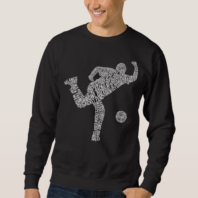 Bowling Word Art, Bowler Typography Sweatshirt (Front)