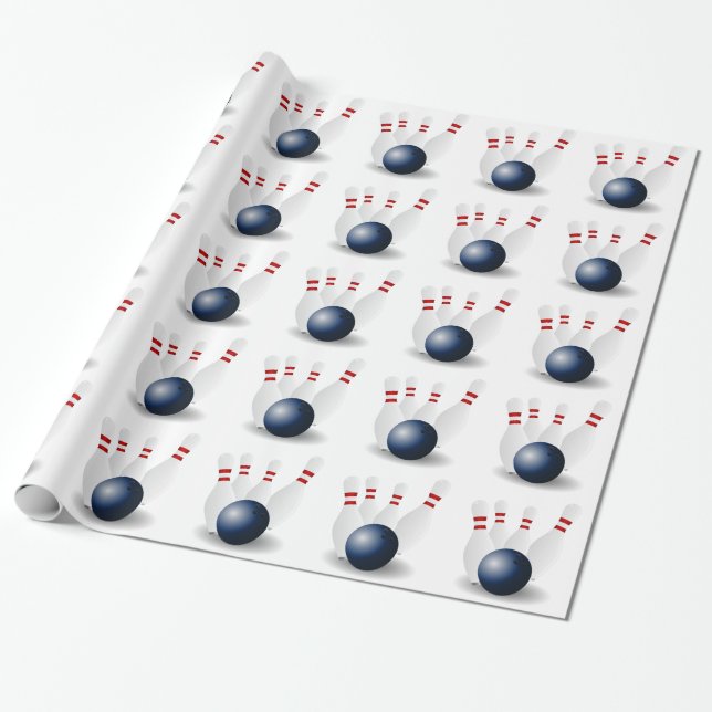 Bowling Wrapping Paper (Unrolled)