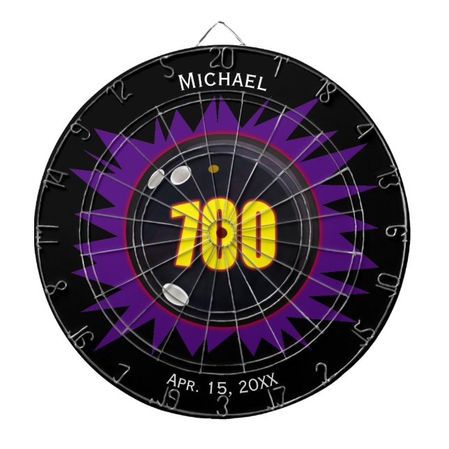 Bowling's 700 Series, Personalise with Name & Date Dartboard (Front)