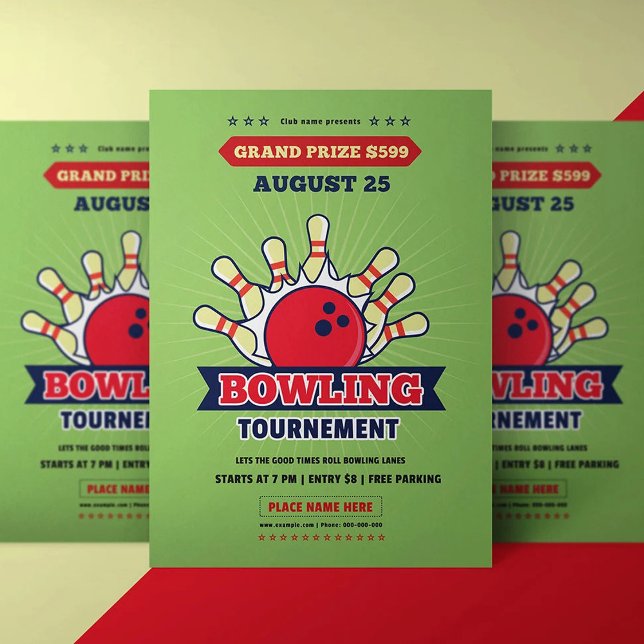 Bowlong tournament flyer template (Creator Uploaded)