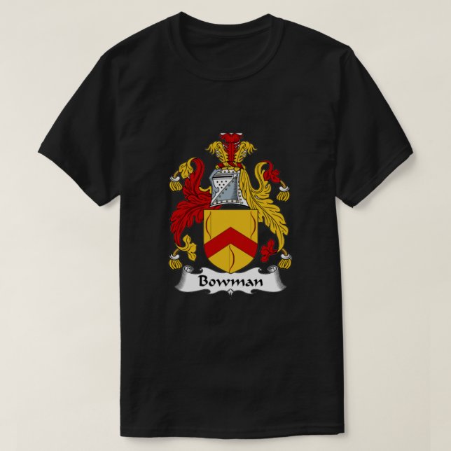Bowman Coat of Arms  Bowman Family Crest Essential T-Shirt (Design Front)