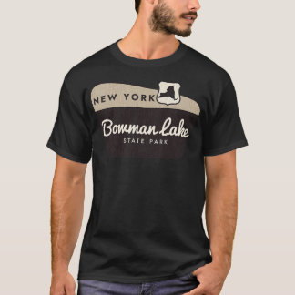 Bowman Lake State Park New York Welcome Sign T-Shirt