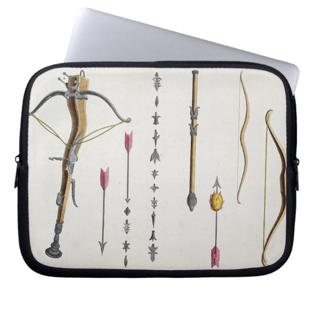 Bows and arrows from the 14th-15th century, plate laptop sleeve (Front)
