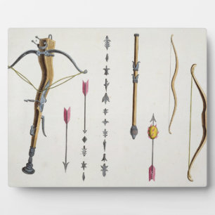 Bows and arrows from the 14th-15th century, plate plaque