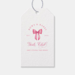 Bows and Babes Girls Club Bachelorette  Gift Tags