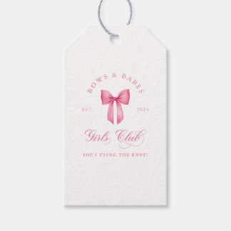 Bows and Babes Girls Club Bachelorette  Gift Tags