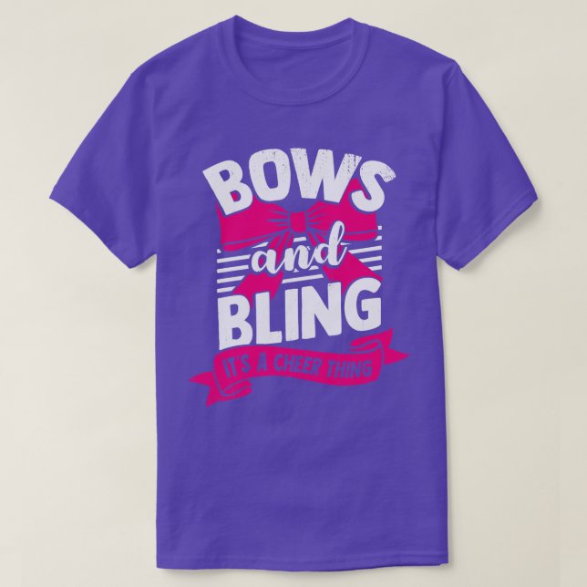 Bows And Bling Its A Cheer Thing Cheerleader Gift T-Shirt (Design Front)