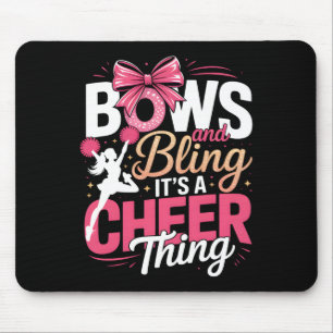 Bows And Bling It's A Cheer Thing Cheerleading Che Mouse Mat