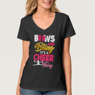 Bows And Bling It's A Cheer Thing Cheerleading T-Shirt