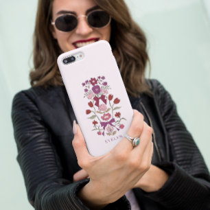 Bows and Blossoms Floral Magenta iPhone 11 Case
