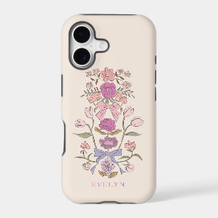 Bows and Blossoms Floral Pink