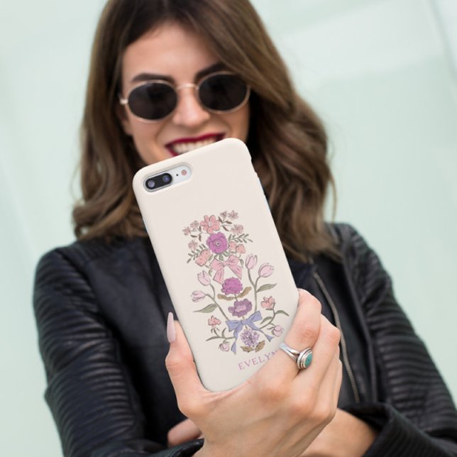 Bows and Blossoms Floral Pink Case-Mate iPhone Case (Creator Uploaded)