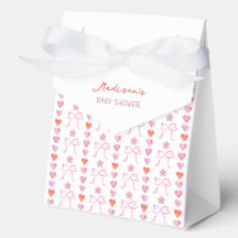 Bows and Hearts Pattern Baby Shower