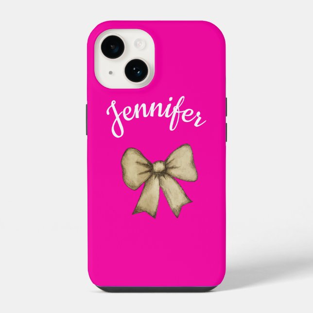 Bows are cute  iPhone case (Back)