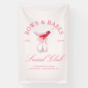 Bows & Babes Coquette Cherries Bachelorette Banner