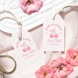Bows & Babes Coquette Cherries Bachelorette Gift Tags
