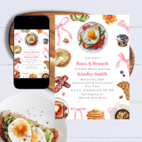 Bows + Brunch Girl Pink Baby Shower Breakfast