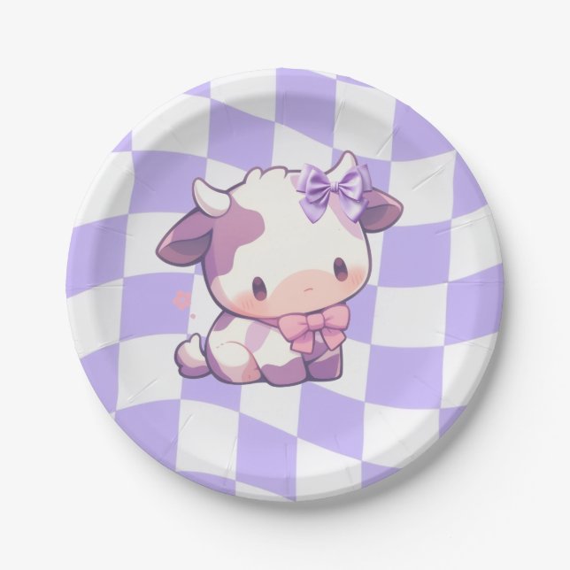 Bows & Bull's Paper Plate (Front)