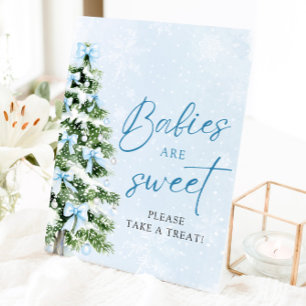 Bows Christmas Tree Babies Are Sweet Take a Treat Pedestal Sign
