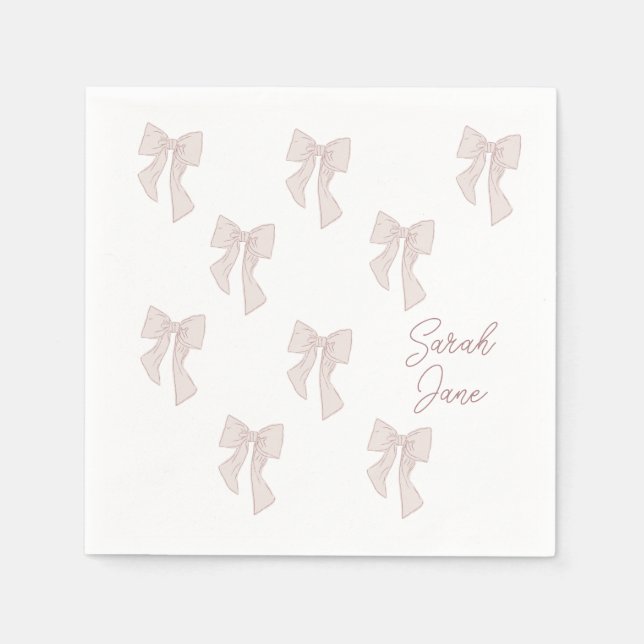 bows cocktail  napkin (Front)