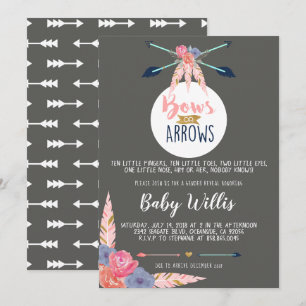 Bows or Arrows Invitation - Gender Reveal Party