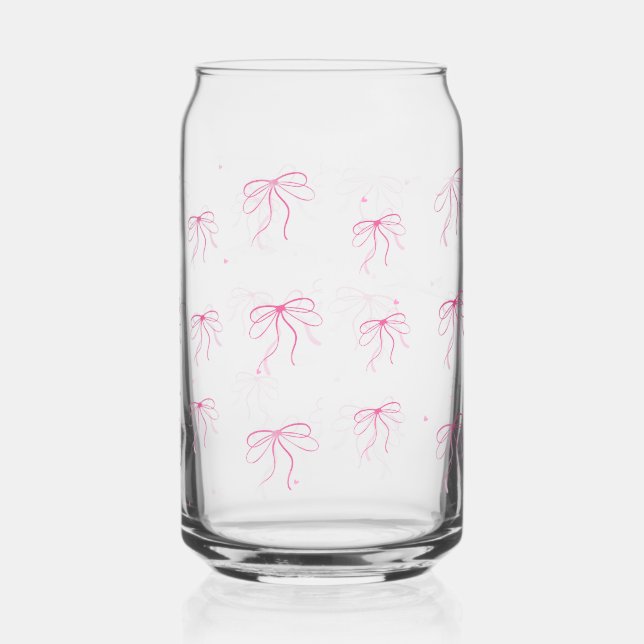 bows pattern can glass (Left)