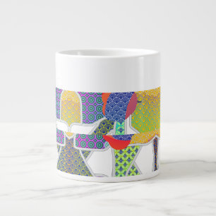 Bows With Patterns Large Coffee Mug