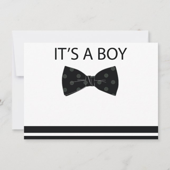 Bowtie Baby Shower Invitation (Front)