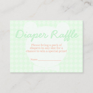 Bowtie Bear Diaper Raffle Ticket Baby Shower Enclosure Card
