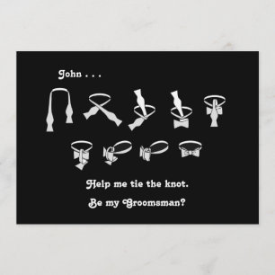 Bowtie Groomsman Request Invitation