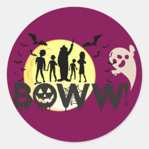 Boww!! – Spooky Surprise Halloween Classic Round Sticker