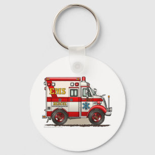 Box Ambulance EMS EMT Emergency Key Ring