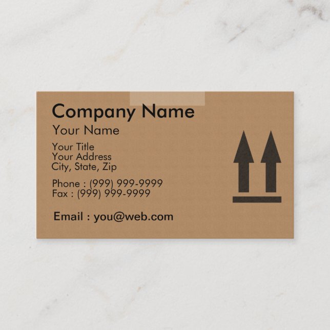 box board business card (Front)