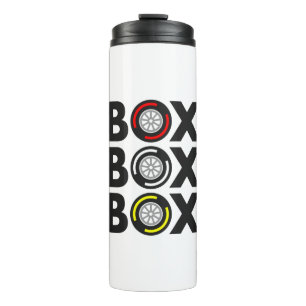 "Box Box Box" F1 Tyre Compound Design Thermal Tumbler