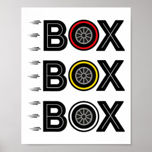 Box Box Box Pit Radio Call Tyre Compound Motorspor Poster