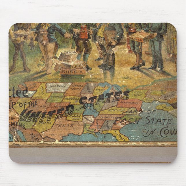 Box Dissected map, United States Mouse Mat (Front)