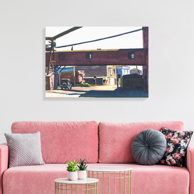 Box Factory, Gloucester | Edward Hopper | Canvas Print (Insitu(LivingRoom))