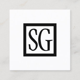 Box Initials - Square Business Card