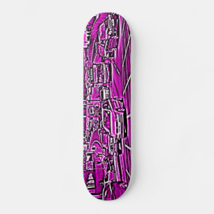 Box Junction in Magenta Skateboard