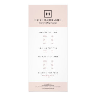 Box Logo Monogram in Light Pink and Black Rack Card