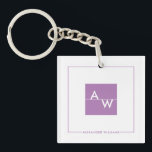 Box Monogrammed Formal Key Ring<br><div class="desc">A modern,  chic and stylish keychain with your initials beautifully designed in a box. Perfect for souvenirs and give aways.</div>