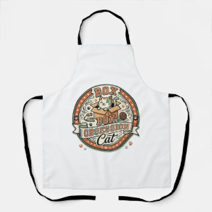 Box Obsession Cat Box Obsession Cat Vintage Vector Apron