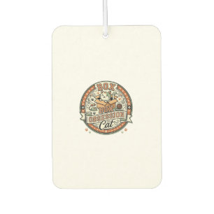 Box Obsession Cat Box Obsession Cat Vintage Vector Car Air Freshener
