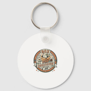 Box Obsession Cat Box Obsession Cat Vintage Vector Key Ring